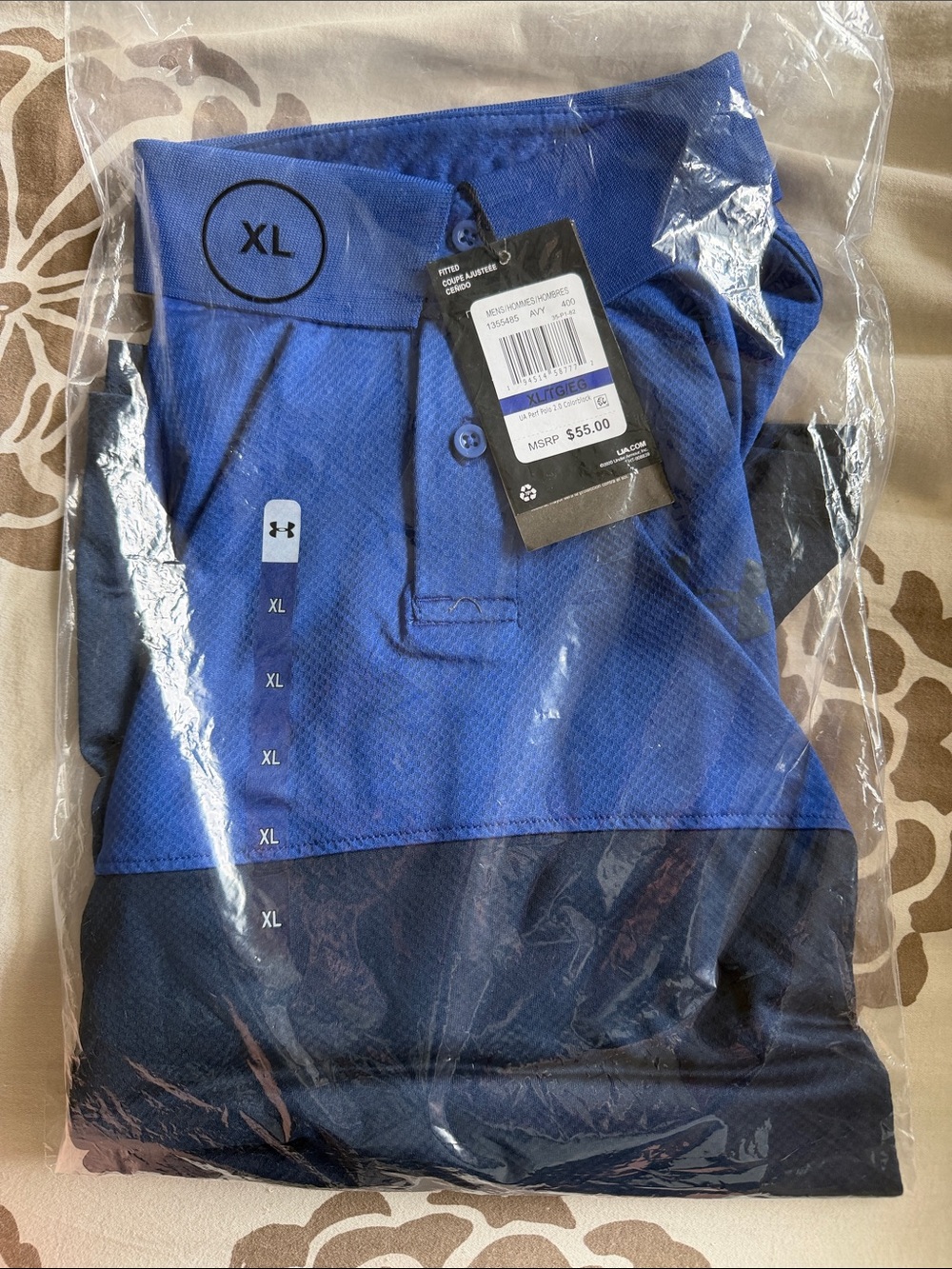 Under Armour Men’s Royal Blue and Navy Polo Shirt